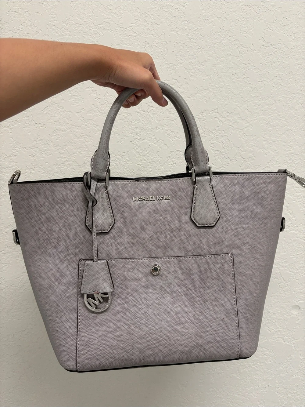 Michael Kors Grey Saffiano Leather Tote